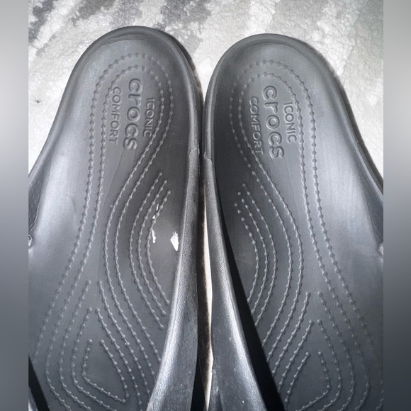 Crocs Iconic Comfort Kadee II Black Flip Flop Sandals Womens Size 11 - Picture 11 of 15